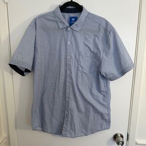 Michael Brandon Men's Blue Pattern XL S/S Button Down Shirt